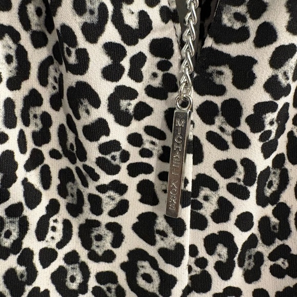 Michael Kors Black and White Leopard Print Blouse - Picture 9 of 12